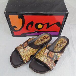 Icon Stoclet Frieze Vented Rolling Slide Joyce-9 Ladies Shoes Slides 8M Art